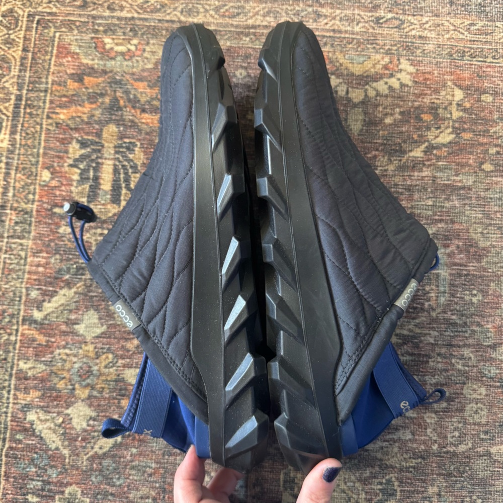 Ecco MX Slip On Primaloft Slipper Sneaker Black Blue EU 47 US 13 - 13.5 - Picture 6 of 13